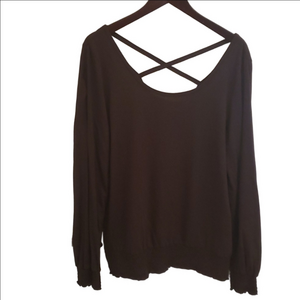 MICHAEL Michael Kors top with cross back in brown